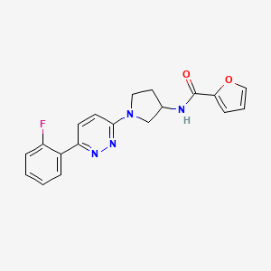 molecular formula C19H17FN4O2 B2810339 N-(1-(6-(2-fluorophenyl)pyridazin-3-yl)pyrrolidin-3-yl)furan-2-carboxamide CAS No. 1421507-99-4