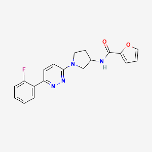 molecular formula C19H17FN4O2 B2810339 N-(1-(6-(2-氟苯基)吡啶-3-基)吡咯烷-3-基)呋喃-2-甲酰胺 CAS No. 1421507-99-4