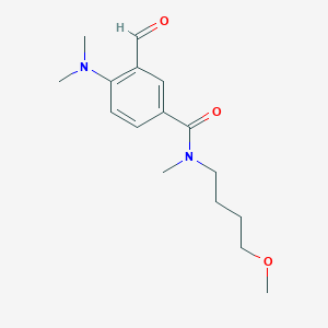 molecular formula C16H24N2O3 B2810340 4-(Dimethylamino)-3-formyl-N-(4-methoxybutyl)-N-methylbenzamide CAS No. 2249113-96-8