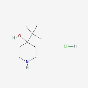 molecular formula C9H20ClNO B2810342 4-(Tert-butyl)piperidin-4-ol hydrochloride CAS No. 22093-42-1