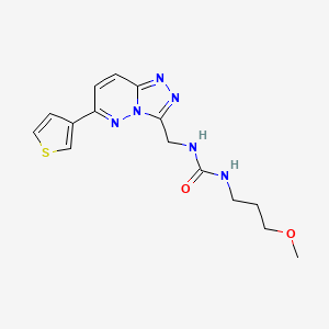 molecular formula C15H18N6O2S B2810356 1-(3-Methoxypropyl)-3-((6-(thiophen-3-yl)-[1,2,4]triazolo[4,3-b]pyridazin-3-yl)methyl)urea CAS No. 1904411-68-2