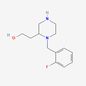 molecular formula C13H19FN2O B2810357 2-[1-(2-Fluorobenzyl)-2-piperazinyl]ethanol CAS No. 819802-28-3