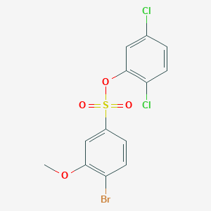 molecular formula C13H9BrCl2O4S B2810368 (2,5-二氯苯基) 4-溴-3-甲氧基苯磺酸盐 CAS No. 2380185-18-0