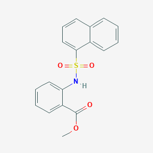 molecular formula C18H15NO4S B281037 Methyl 2-[(1-naphthylsulfonyl)amino]benzoate 