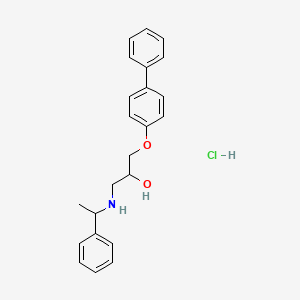 molecular formula C23H26ClNO2 B2810370 1-([1,1'-联苯基]-4-氧基)-3-((1-苯乙基)氨基)丙-2-醇盐酸盐 CAS No. 1185503-90-5