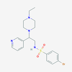 molecular formula C19H25BrN4O2S B2810377 4-bromo-N-(2-(4-ethylpiperazin-1-yl)-2-(pyridin-3-yl)ethyl)benzenesulfonamide CAS No. 863558-58-1