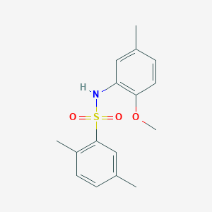 molecular formula C16H19NO3S B281038 N-(2-methoxy-5-methylphenyl)-2,5-dimethylbenzenesulfonamide 