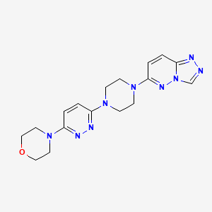 molecular formula C17H21N9O B2810381 4-[6-(4-{[1,2,4]Triazolo[4,3-b]pyridazin-6-yl}piperazin-1-yl)pyridazin-3-yl]morpholine CAS No. 2415585-63-4