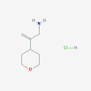 molecular formula C8H16ClNO B2810386 2-(Oxan-4-yl)prop-2-en-1-amine hydrochloride CAS No. 2225146-04-1