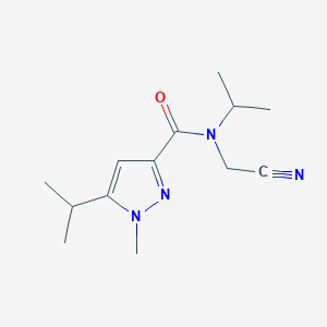 molecular formula C13H20N4O B2810392 N-(氰甲基)-1-甲基-N,5-二(异丙基)吡唑-3-甲酰胺 CAS No. 1436342-92-5
