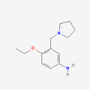 molecular formula C13H20N2O B2810394 4-Ethoxy-3-(pyrrolidin-1-ylmethyl)aniline CAS No. 51388-10-4