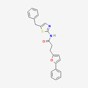 N-(5-benzyl-1,3-thiazol-2-yl)-3-(5-phenylfuran-2-yl)propanamide