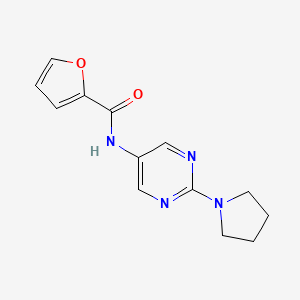 molecular formula C13H14N4O2 B2810402 N-(2-(pyrrolidin-1-yl)pyrimidin-5-yl)furan-2-carboxamide CAS No. 1396809-47-4