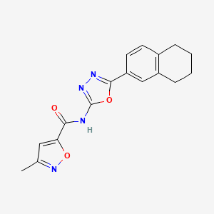 3-methyl-N-(5-(5,6,7,8-tetrahydronaphthalen-2-yl)-1,3,4-oxadiazol-2-yl)isoxazole-5-carboxamide
