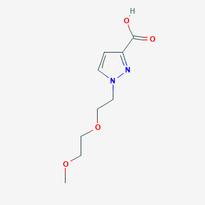 molecular formula C9H14N2O4 B2810408 1-(2-(2-甲氧基乙氧基)乙基)-1H-吡唑-3-甲酸 CAS No. 1343332-24-0