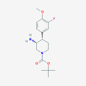 rac-tert-butyl (3R,4S)-3-amino-4-(3-fluoro-4-methoxyphenyl)piperidine-1-carboxylate, cis