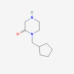 molecular formula C10H18N2O B2810417 1-(Cyclopentylmethyl)piperazin-2-one CAS No. 1283418-95-0