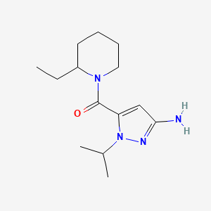 molecular formula C14H24N4O B2810423 5-[(2-Ethylpiperidin-1-yl)carbonyl]-1-isopropyl-1H-pyrazol-3-amine CAS No. 2101197-94-6