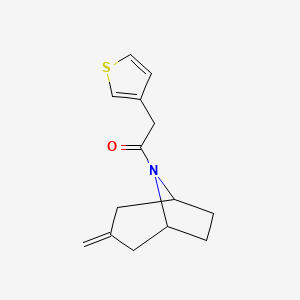 molecular formula C14H17NOS B2810431 1-((1R,5S)-3-methylene-8-azabicyclo[3.2.1]octan-8-yl)-2-(thiophen-3-yl)ethan-1-one CAS No. 2320687-57-6
