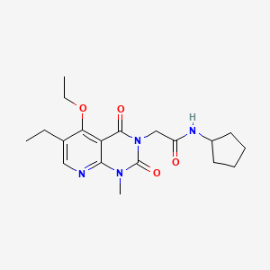 B2810437 N-cyclopentyl-2-(5-ethoxy-6-ethyl-1-methyl-2,4-dioxo-1,2-dihydropyrido[2,3-d]pyrimidin-3(4H)-yl)acetamide CAS No. 941984-49-2