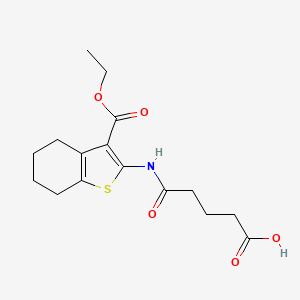 molecular formula C16H21NO5S B2810438 5-((3-(Ethoxycarbonyl)-4,5,6,7-tetrahydrobenzo[b]thiophen-2-yl)amino)-5-oxopentanoic acid CAS No. 299419-79-7