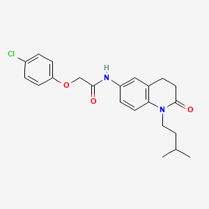 molecular formula C22H25ClN2O3 B2810441 2-(4-氯苯氧基)-N-(1-异戊基-2-氧代-1,2,3,4-四氢喹啉-6-基)乙酰胺 CAS No. 941911-37-1