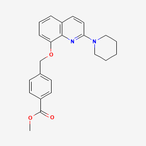 molecular formula C23H24N2O3 B2810445 Methyl 4-(((2-(piperidin-1-yl)quinolin-8-yl)oxy)methyl)benzoate CAS No. 921884-39-1