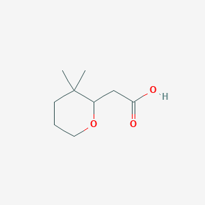 2-(3,3-Dimethyloxan-2-yl)acetic acid