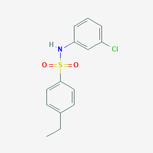 molecular formula C14H14ClNO2S B281045 N-(3-chlorophenyl)-4-ethylbenzenesulfonamide 