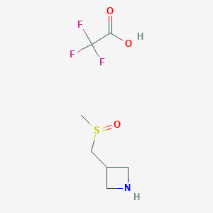 molecular formula C7H12F3NO3S B2810450 3-(Methylsulfinylmethyl)azetidine;2,2,2-trifluoroacetic acid CAS No. 2309466-10-0