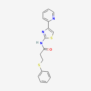 3-(phenylthio)-N-(4-(pyridin-2-yl)thiazol-2-yl)propanamide