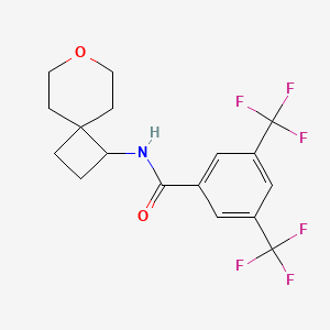 molecular formula C17H17F6NO2 B2810453 N-(7-oxaspiro[3.5]nonan-1-yl)-3,5-bis(trifluoromethyl)benzamide CAS No. 2310158-88-2