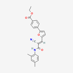 molecular formula C25H22N2O4 B2810474 ethyl 4-[5-[(E)-2-cyano-3-(2,4-dimethylanilino)-3-oxoprop-1-enyl]furan-2-yl]benzoate CAS No. 304868-40-4