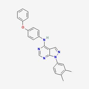 molecular formula C25H21N5O B2810478 1-(3,4-dimethylphenyl)-N-(4-phenoxyphenyl)-1H-pyrazolo[3,4-d]pyrimidin-4-amine CAS No. 890886-33-6