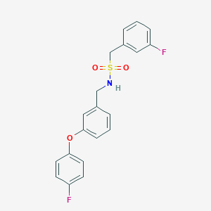 molecular formula C20H17F2NO3S B2810498 N-(3-(4-fluorophenoxy)benzyl)-1-(3-fluorophenyl)methanesulfonamide CAS No. 1207054-49-6