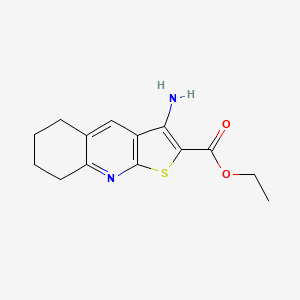 molecular formula C14H16N2O2S B2810503 Ethyl 3-amino-5,6,7,8-tetrahydrothieno[2,3-b]quinoline-2-carboxylate CAS No. 333769-64-5