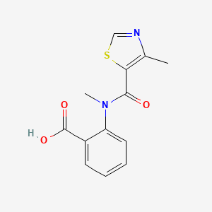 molecular formula C13H12N2O3S B2810508 2-(N-methyl4-methyl-1,3-thiazole-5-amido)benzoic acid CAS No. 1016703-16-4
