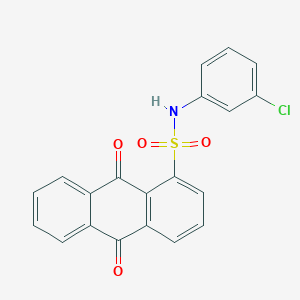molecular formula C20H12ClNO4S B281051 N-(3-chlorophenyl)-9,10-dioxo-9,10-dihydro-1-anthracenesulfonamide 
