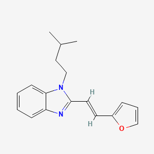 molecular formula C18H20N2O B2810524 (E)-2-(2-(呋喃-2-基)乙烯基)-1-异戊基-1H-苯并咪唑 CAS No. 685097-64-7