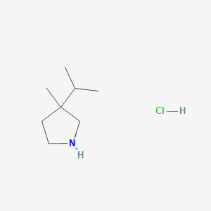 molecular formula C8H18ClN B2810533 3-异丙基-3-甲基吡咯烷；盐酸盐 CAS No. 1909325-22-9
