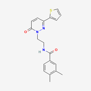 molecular formula C19H19N3O2S B2810535 3,4-二甲基-N-(2-(6-氧代-3-(噻吩-2-基)吡啶并[1,6]嘧啶-1(6H)-基)乙基)苯甲酰胺 CAS No. 954033-07-9