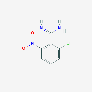 molecular formula C7H6ClN3O2 B2810536 2-Chloro-6-nitrobenzenecarboximidamide CAS No. 1379202-78-4