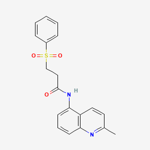 molecular formula C19H18N2O3S B2810544 N-(2-methylquinolin-5-yl)-3-(phenylsulfonyl)propanamide CAS No. 1206998-90-4