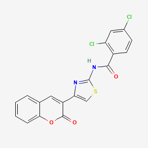molecular formula C19H10Cl2N2O3S B2810551 2,4-dichloro-N-[4-(2-oxo-2H-chromen-3-yl)-1,3-thiazol-2-yl]benzamide CAS No. 313470-02-9