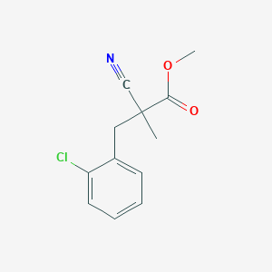 molecular formula C12H12ClNO2 B2810557 Methyl 3-(2-chlorophenyl)-2-cyano-2-methylpropanoate CAS No. 1557396-27-6