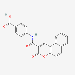 molecular formula C21H13NO5 B2810559 4-[(3-Oxobenzo[f]chromene-2-carbonyl)amino]benzoic acid CAS No. 64468-36-6