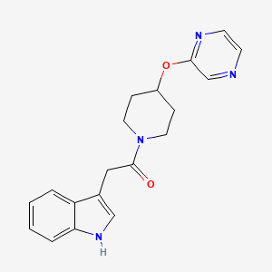 molecular formula C19H20N4O2 B2810564 2-(1H-吲哚-3-基)-1-(4-(吡啶-2-氧基)哌嗪-1-基)乙酮 CAS No. 1448056-81-2
