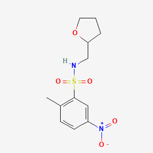 molecular formula C12H16N2O5S B2810566 [(2-Methyl-5-nitrophenyl)sulfonyl](oxolan-2-ylmethyl)amine CAS No. 898647-57-9