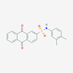 molecular formula C22H17NO4S B281057 N-(3,4-dimethylphenyl)-9,10-dioxo-9,10-dihydro-2-anthracenesulfonamide 