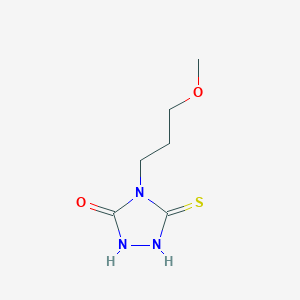 molecular formula C6H11N3O2S B2810570 5-Mercapto-4-(3-methoxypropyl)-4H-1,2,4-triazol-3-ol CAS No. 793678-87-2